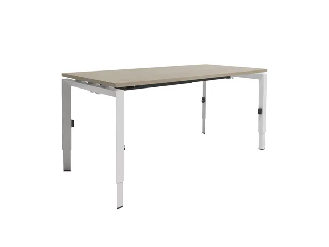 Bureau Linesto N3 hoogte instelbaar 120x80cm Robson eiken, poot Wit
