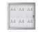 Buiten- binnenvitrine wand MAULexcite whiteboard 6xA4 met slot
