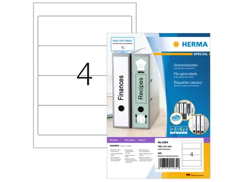 Herma 4284 Rugetiket 192x61 mm Wit permanent klevend 400 stuks