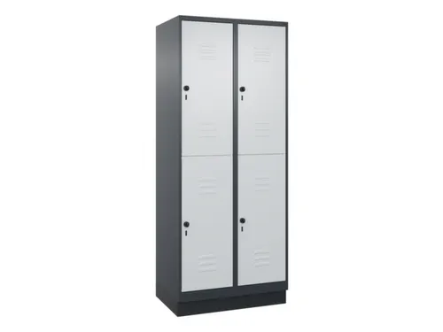 dubbeldekse locker,HxBxD 1950x800x500mm,2x2vak.,vak B 400mm