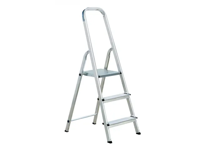aluminium beugelladder eenzijdig 3treden stand H 0 565m aluminium