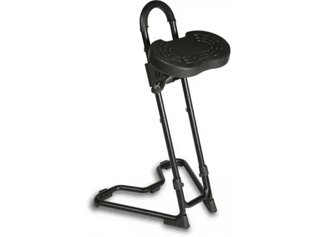 Stahulp Staal H 610-860Mm Zitting Zwart Pu Schuim Schuine Zuil