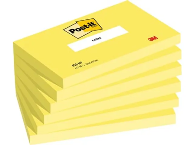 100 Vel 76 X 127 Mm 6 Blokken Neongeel