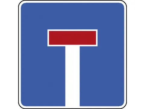 verkeersbord,doodlopende weg,conform StVO,aluminium,retro-reflecterend