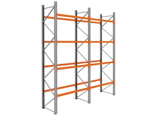 palletstelling,basis+1xaanbouw,HxBxD 4620x3950x1100mm,vakl. 3000kg