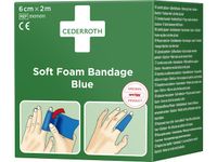 Cederroth 51011011 Soft Foam Bandage Blauw 6cmx2m 20 stuks