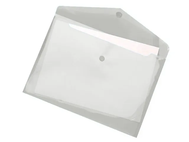 Pochette transparente Foldersys A5 paysage avec fermeture à pression