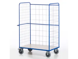 etagewagen,draagverm. 600kg,laadvl. LxB 1200x800mm,houtetage,RAL5010 - 2