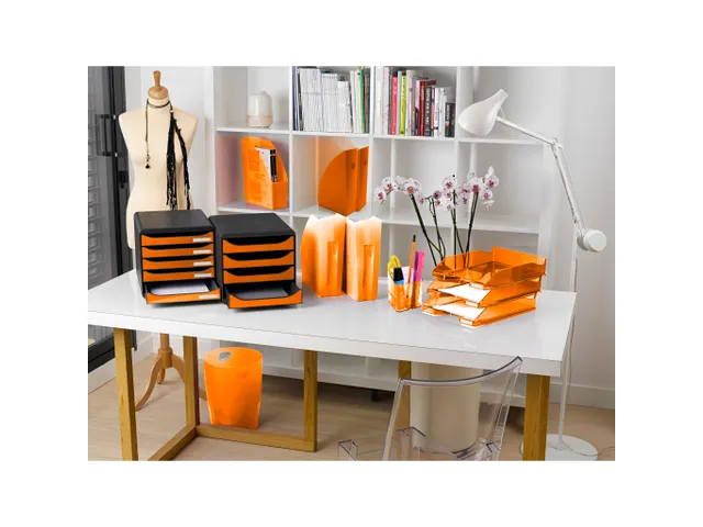 Big-box Plus Classic Ladenblok 5 Laden A4+ Zwart Oranje