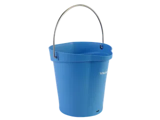 Hygiene 5688-3 emmer, 6 liter blauw, maatverdeling en schenktuit - 1