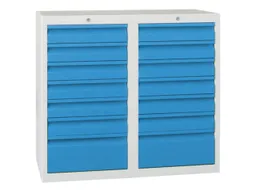 ladekast HxBxD 900x1000x500mm 14laden RAL7035 front RAL7035