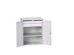 universele kast,HxBxD 1000x800x550mm,1xStalen bodem,2lade(n)