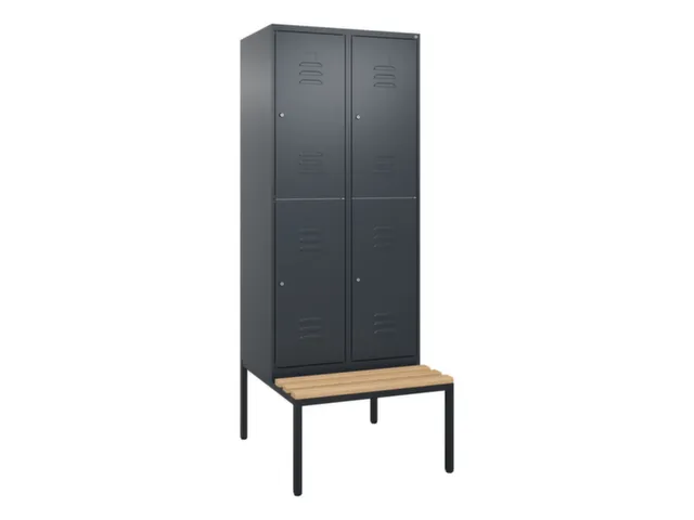 Dubbeldekse dekenkist,HxBxD 2120x800x815mm,2x2vak.,vak B 400mm