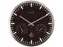 Wandklok Nextime dia 25cm zwart Radio controlled aluminium streep