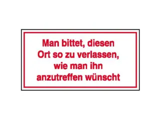 aanwijzingsbord,A.u.b.,PVC,rood/wit,om te verlijmen,HxB 100x200mm - 1