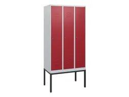 locker,HxBxD 1950x900x500mm,3vak,vak B 300mm,cil.-slot,voetonderstel