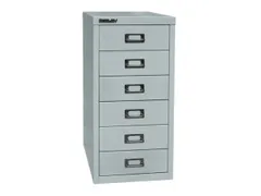 kantoor-ladekast HxBxD 590x278x380mm 6 laden romp lichtgrijs staal