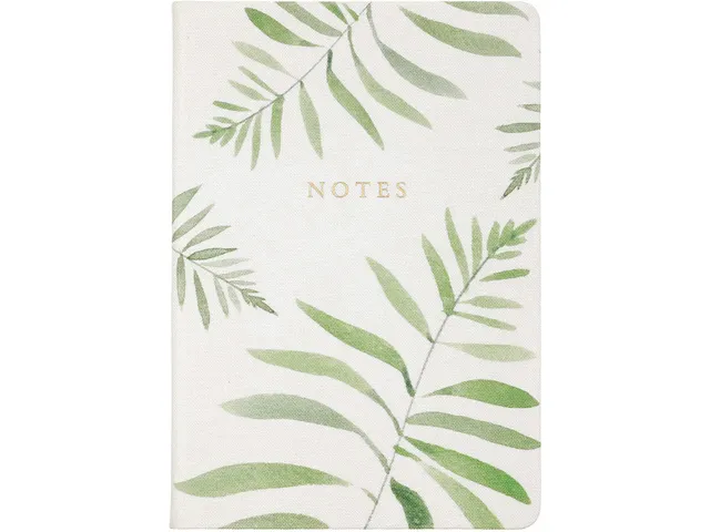 Carnet de notes Linen Fern ligné 15x20cm