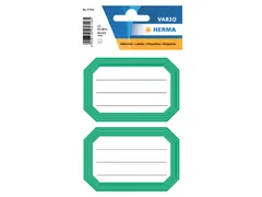 Boek Etiket Herma 5716 82x55mm Groene rand gelinieerd 12 stuks