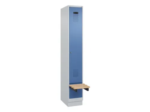 locker met bank,HxBxD 1950x300x815mm,1vak,vak B 300mm,cilinderslot