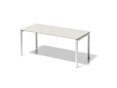 bureau HxBxD 740x1800x800mm blad grijswit 4-voeten verkeerswit