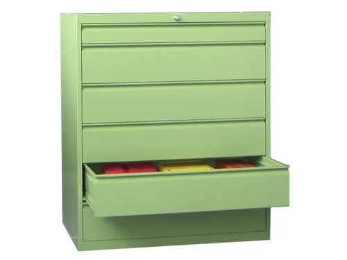 ladekast HxBxD 1200x1023x600mm 6laden slot RAL7035 front RAL5012