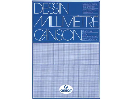 Millimeterblok Canson A3 blauw