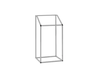 Afvalverzamelaar Groot Volume 1190x630x540mm 240 Liter Rotax-Zilver - 1