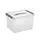 Q-line opbergbox 22L transparant grijs - 40x30x26cm