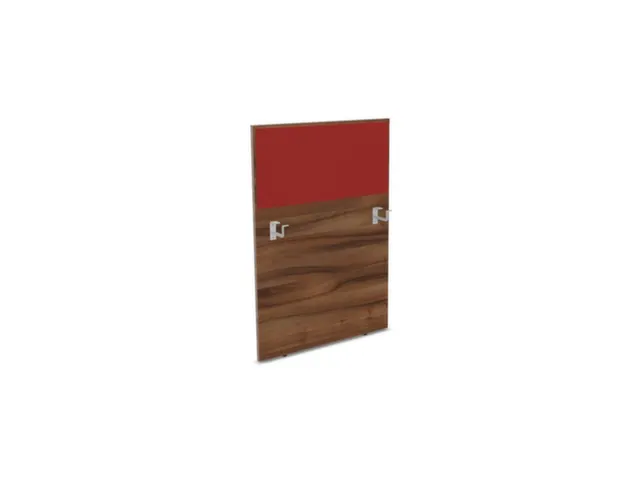 baliepaneel,v. bureau,aanbouw links,B 800mm,NP-tiepolo nut,BN4011-rood