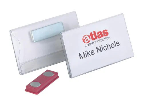 Badge Durable 8116 vlak met magneet 40x75mm