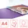 Colour'Breeze ringmap, 2 ringen, PP, ft A4, met soepele kaft Lavendel