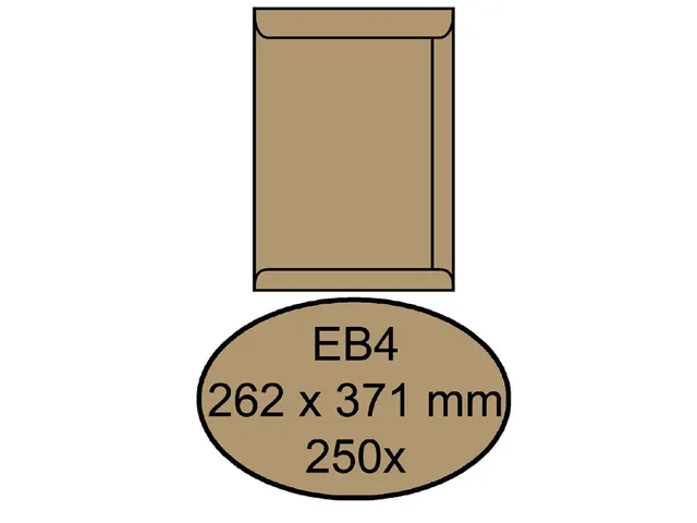 Envelop Quantore Akte Eb4 262X371mm 100Gr Bruin Gegomd Voordeelbundel
