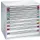 ladekast HxBxD 1000x1005x695mm 10laden RAL7035 front RAL7035