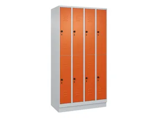 dubbeldekse locker,HxBxD 1950x1000x500mm,4x2vak.,vak B 250mm - 1