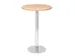 statafel,HxØ 1116x800mm,rond,schotelvoet chroom,ronde buis,blad eiken