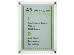 Menoor Deurbord Premium Glasslook A3 Plexiglas