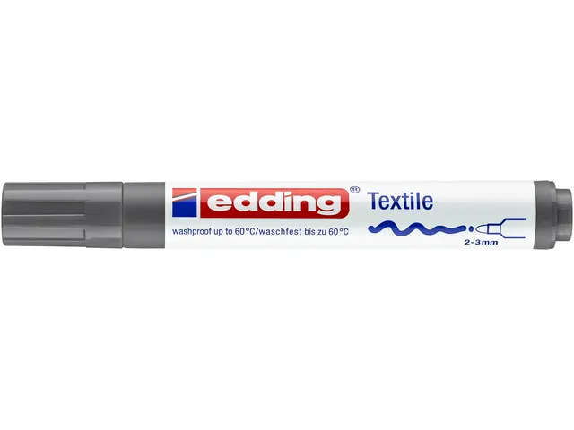 Textielmarker edding 4500 rond 2-3mm grijs