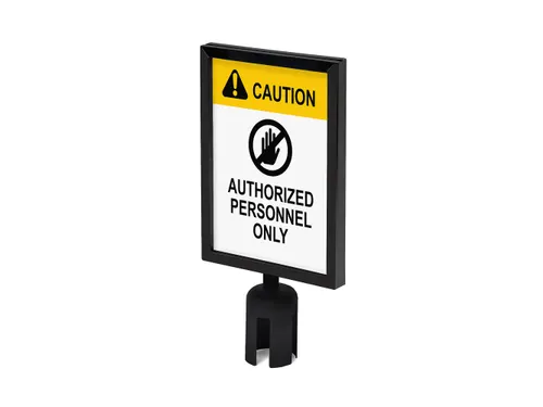 Topbord A4 Voor Afzetpaal Flexi Economy Zwart