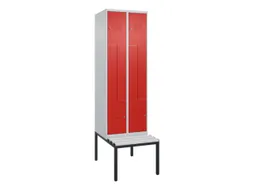 Z-garderobekast,HxBxD 2120x600x815mm,2vak,vak B 300mm,cil.-slot