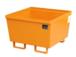 Opvangbak 1x 200l Opvangvol. 229l Oranje 545x 800x 800mm Open
