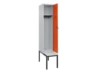 locker met bank,HxBxD 2120x400x815mm,1vak,vak B 400mm,draaigrendel - 2