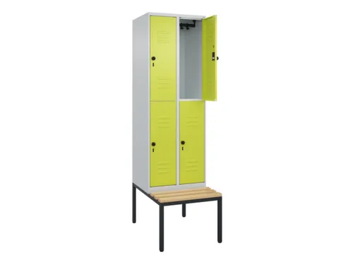 Dubbeldekse dekenkist,HxBxD 2120x600x815mm,2x2vak.,vak B 300mm