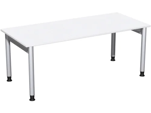 In hoogte verstelbaar bureau,HxBxD 680-820x1800x800mm,blad wit