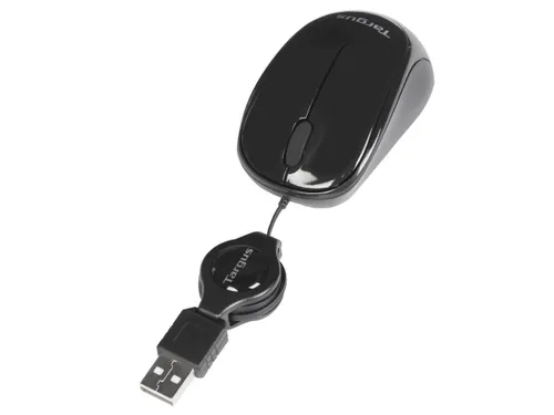 Targus AMU75EU Blue Trace mini Travel muis USB bedraad Zwart