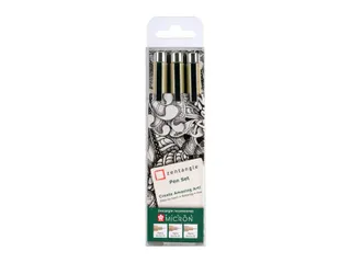 Fineliner Bruynzeel Zentangle Pigma Micron Set Zwart 3 stuks - 2