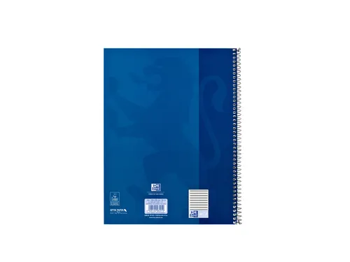 Collegeblok Oxford muziek A4+ 4-gaats 50vel blauw