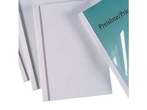Thermische Omslag Gbc A4 3mm Transparant/wit 100stuks