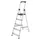 Huishoudtrap BRASQ 5 treden aluminium SLA500 zilver