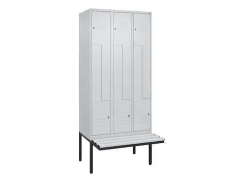 Z-garderobekast,HxBxD 2120x900x815mm,6vak,vak B 300mm,cil.-slot